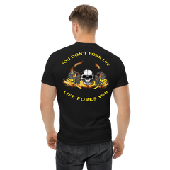 Twin Forklift Skull In, You Don't Fork Life, Life Forks You BYY Classic tee