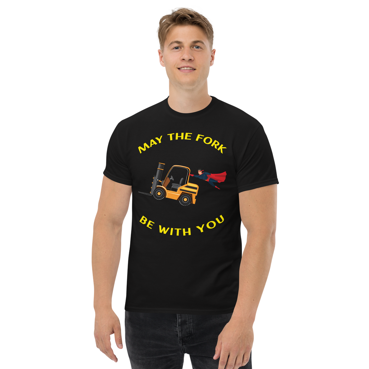 Forklift Superhero, May the Fork Be with You GY Classic tee