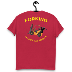 Forklift Ninja Forking Makes Me Happy BGY Classic tee