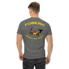 Forklift Ninja Forking Makes Me Happy BGY Classic tee