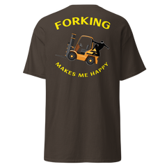 Forklift Ninja Forking Makes Me Happy BGY Classic tee