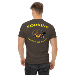 Forklift Ninja Forking Makes Me Happy BGY Classic tee