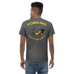 Forklift Ninja Forking Makes Me Happy BGY Classic tee