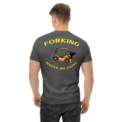 Forklift Ninja Forking Makes Me Happy BGY Classic tee