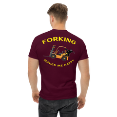 Forklift Ninja Forking Makes Me Happy BGY Classic tee